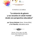 Charla abierta sobre violencia de género y salud mental: una mirada educadora